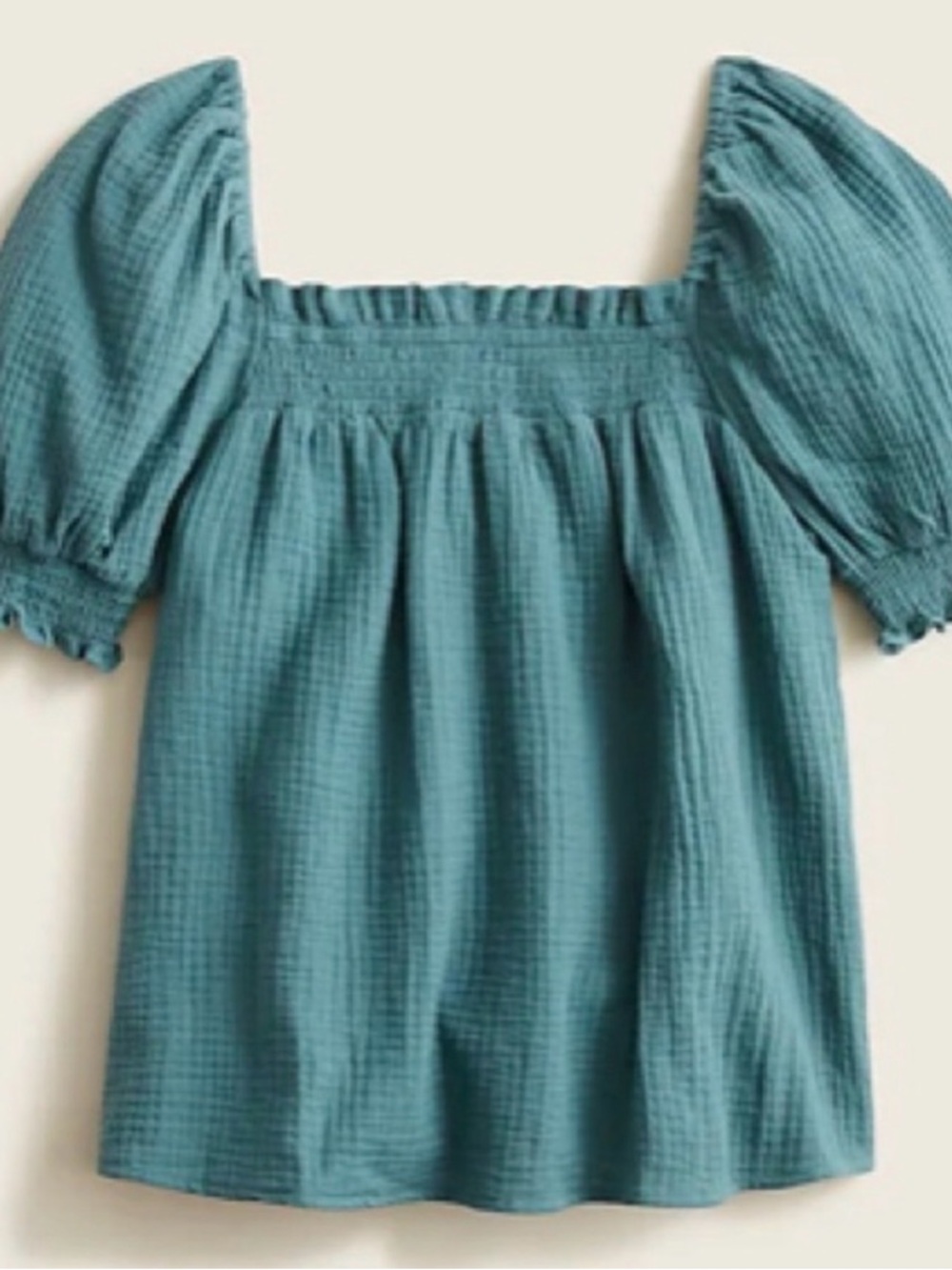 J. Crew Gauze Top Blue-Green